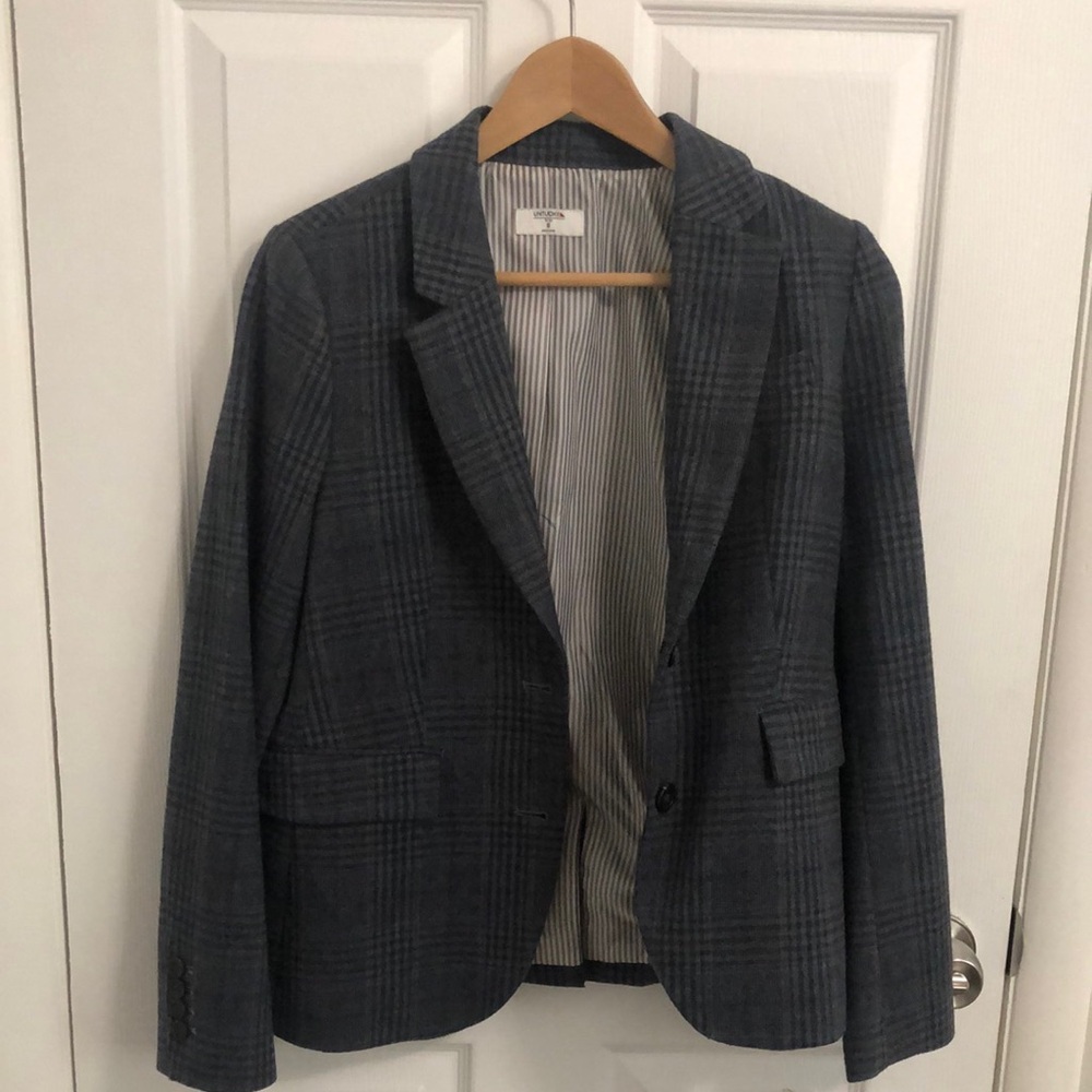 Gray Plaid Blazer